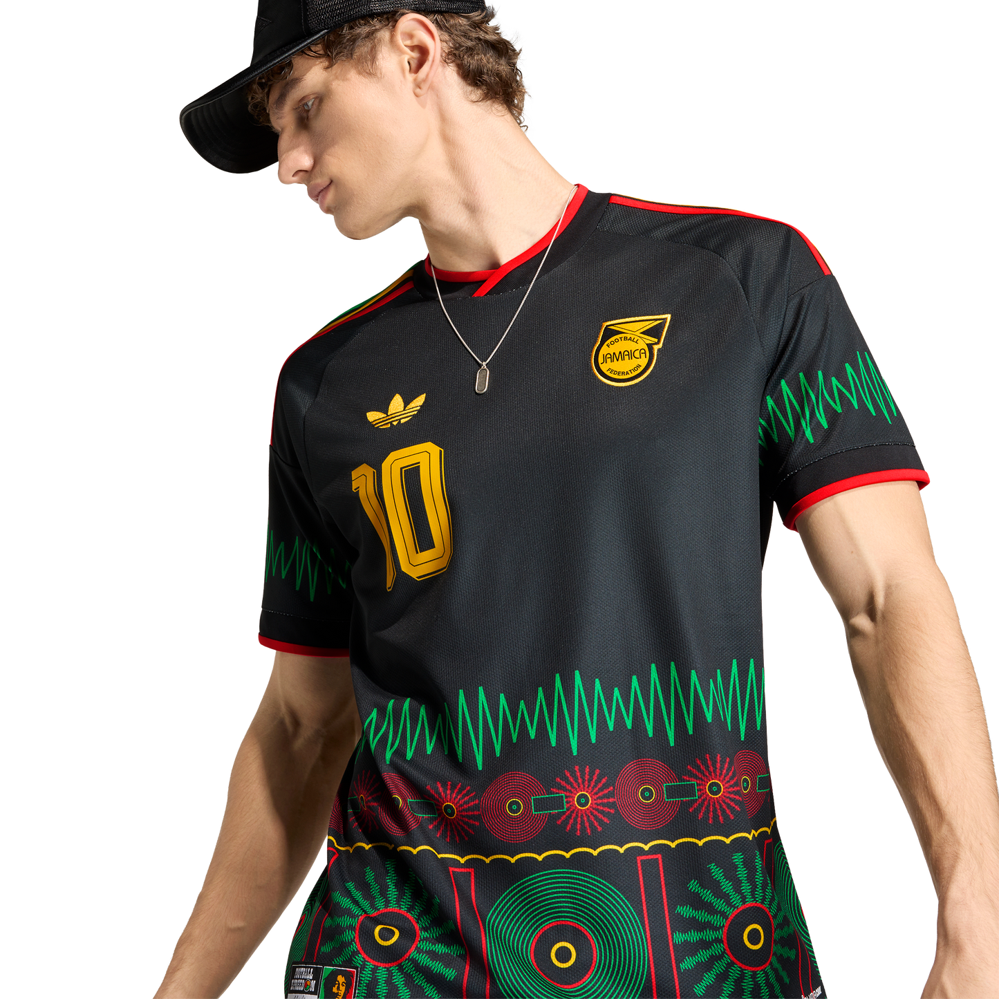 adidas Jamaica 2026 x Bob Marley #10 Men's Away Stadium Jersey