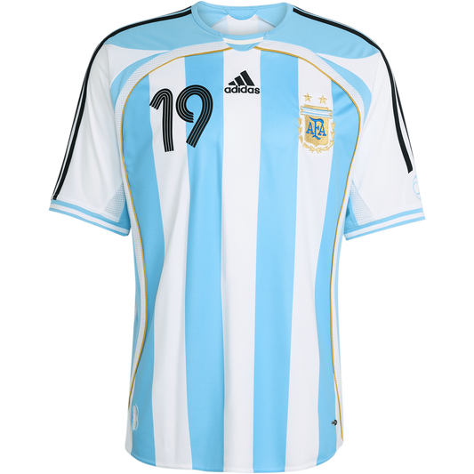 adidas Argentina 2006 Men's Home Messi 19 Jersey